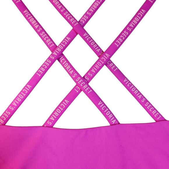 Victoria's Secret Bra Tshirt Lightly Lined Demi Front Close Racer Back Pink 34DD - Picture 5 of 11
